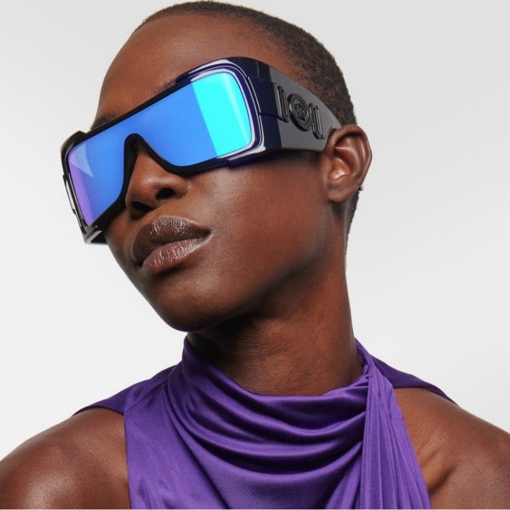 NEW VERSACE VE4451 GB1/55 UNISEX NEW COLLECTION SHIELD SUNGLASSES VERSACE